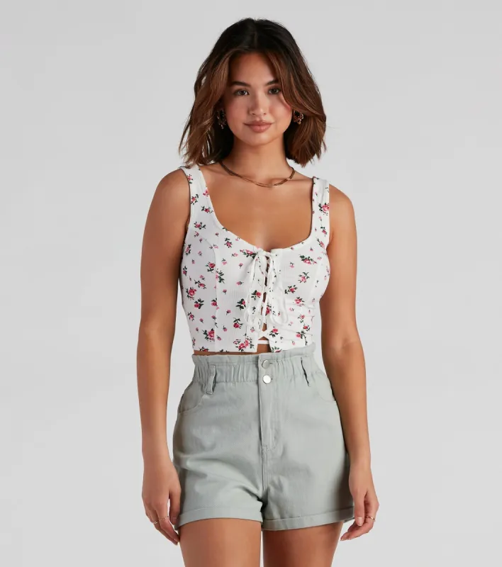 Playing Favorites Lace-Up Tank Top sold by Windsor