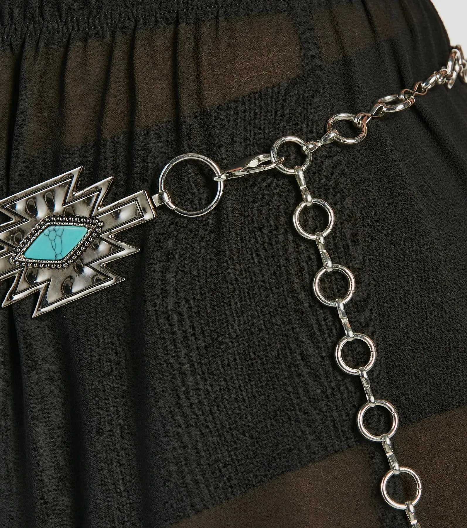 Boho-Chic Turquoise Accent Chain Belt sold by Windsor product image thumbnail 3