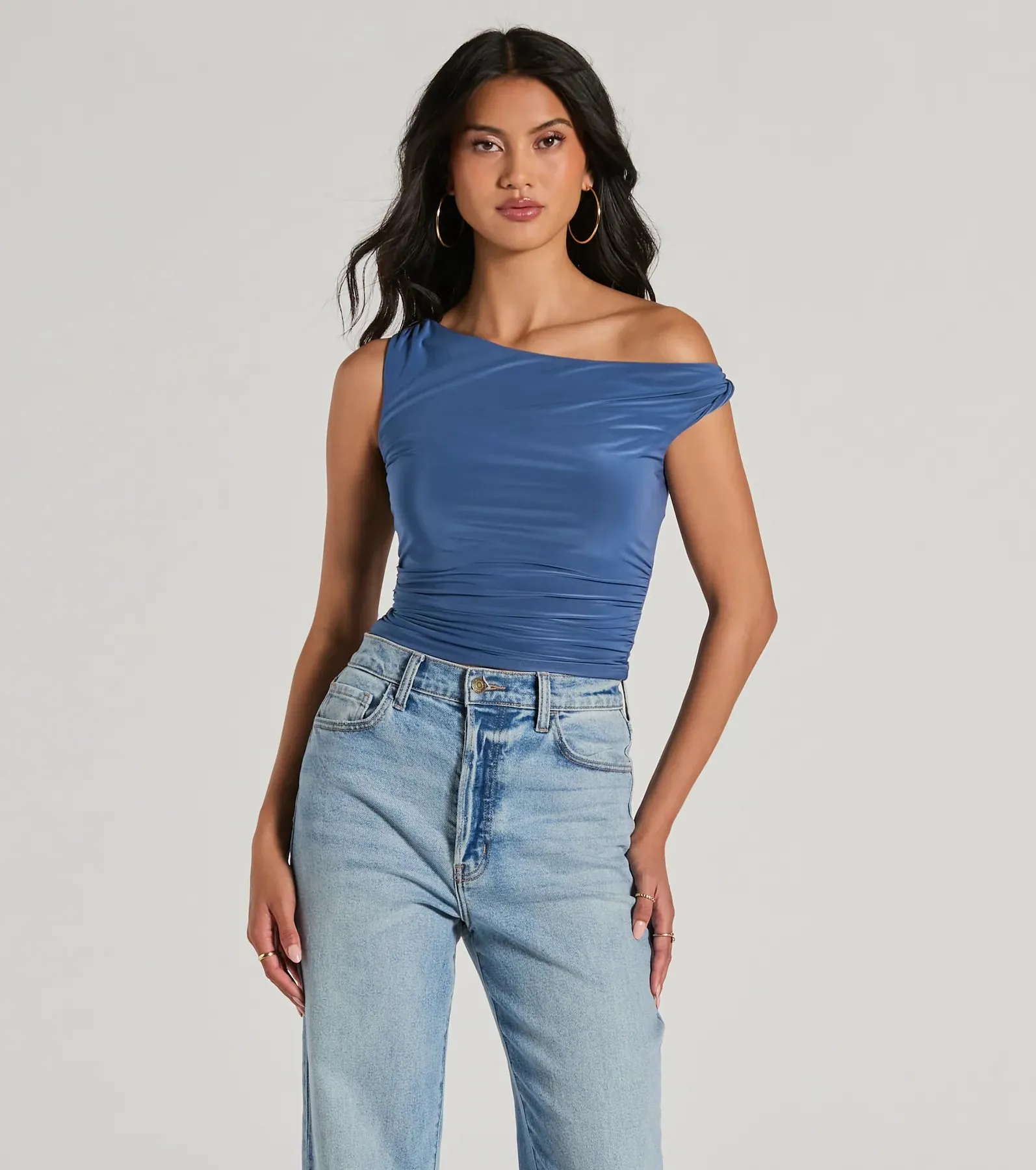 Confident Flirt One-Shoulder Crop Top sold by Windsor product image thumbnail 5
