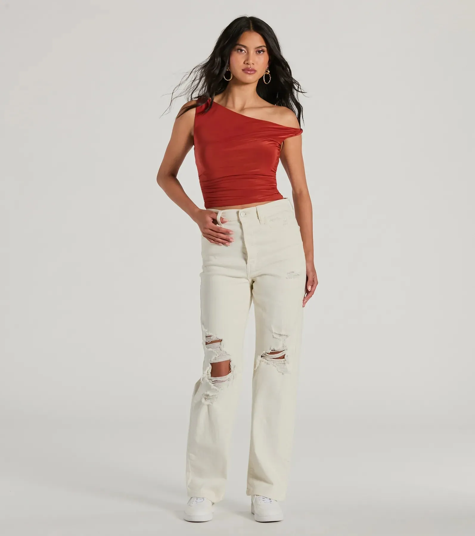 Confident Flirt One-Shoulder Crop Top sold by Windsor product image thumbnail 3