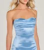 One To Remember Strapless Pleated Satin Midi Dress sold by Windsor