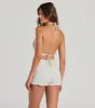 Trendy Oasis Halter Crochet Crop Top sold by Windsor