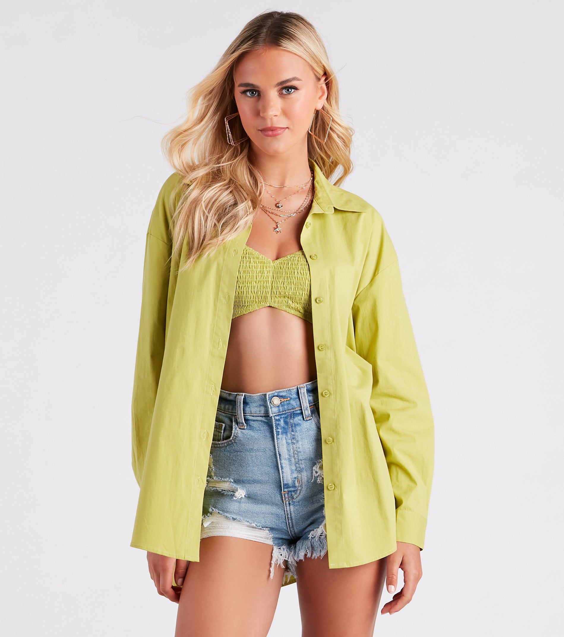 Beachside Beauty Button-Down Top sold by Windsor