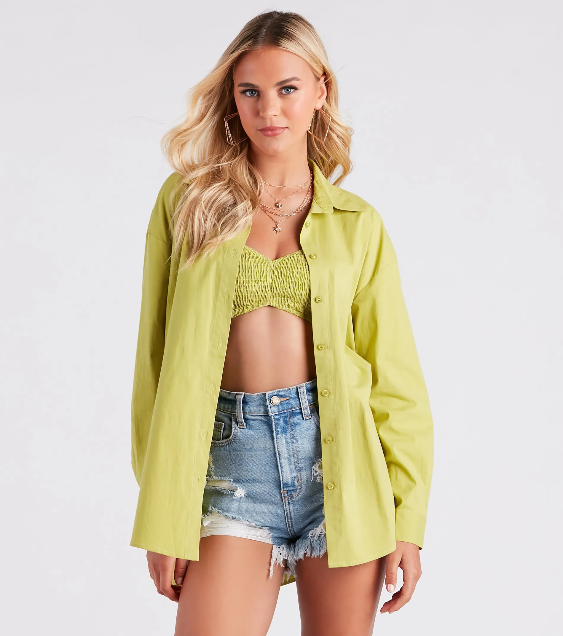 Beachside Beauty Button-Down Top sold by Windsor