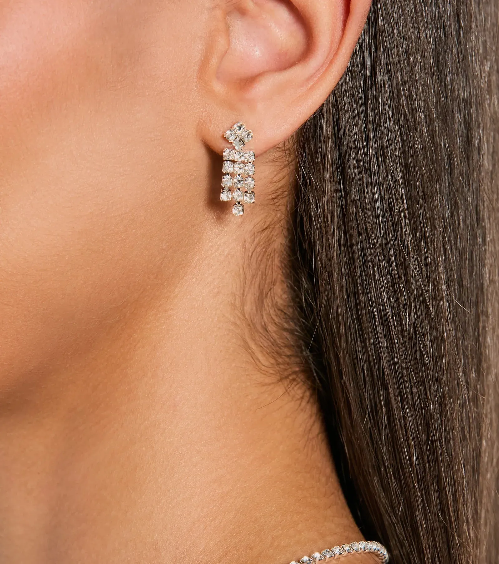 Sparkle Status Rhinestone Necklace And Earrings Set sold by Windsor product image thumbnail 2