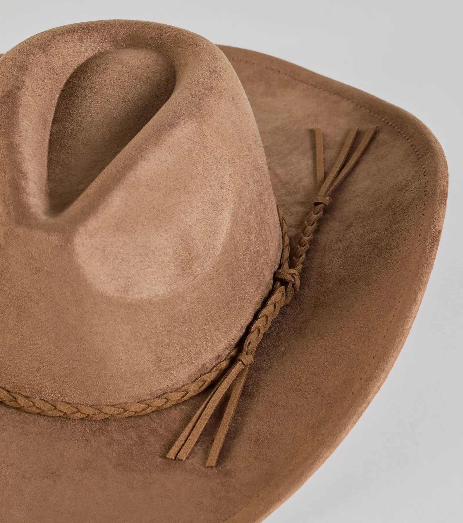 Wild West Braid Faux Suede Cowboy Hat sold by Windsor product image thumbnail 3