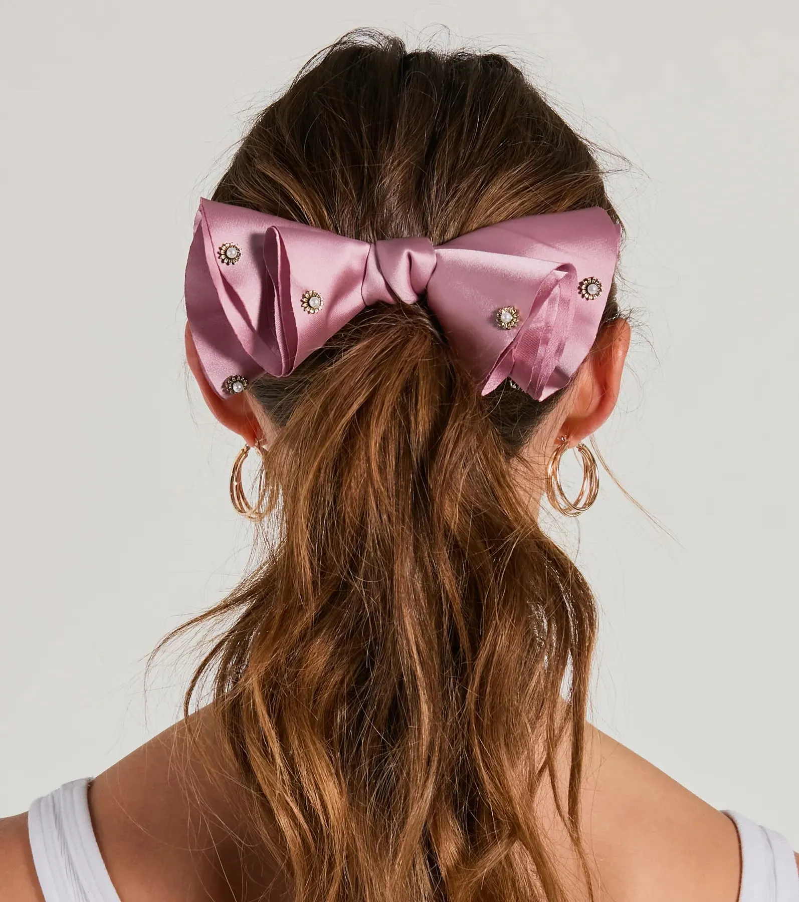 Pretty And Polished Satin Bow Barrette sold by Windsor