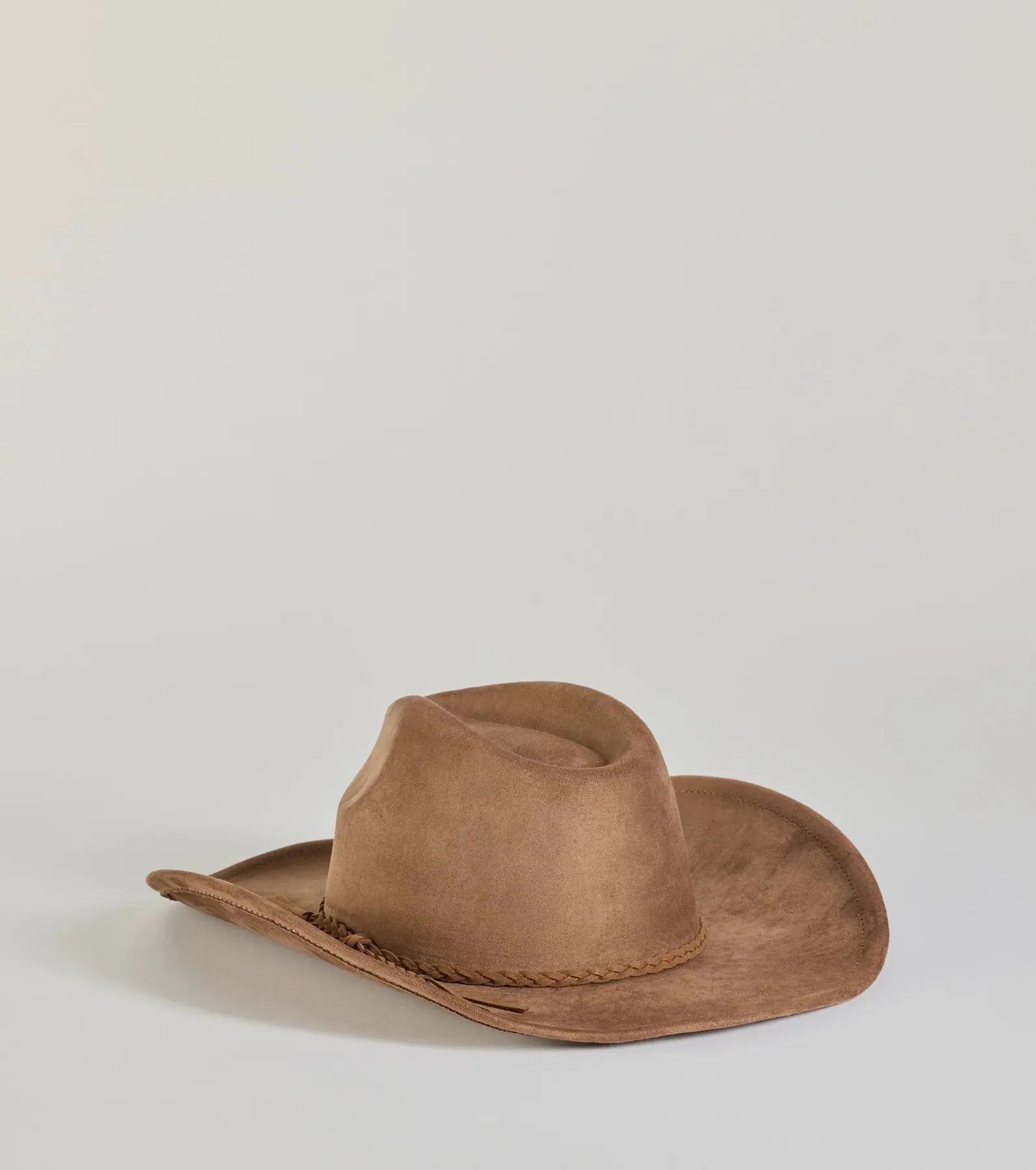 Wild West Braid Faux Suede Cowboy Hat sold by Windsor product image thumbnail 2