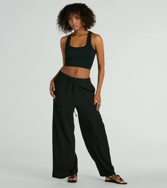 Laid Back Cutie High-Rise Wide-Leg Pants sold by Windsor