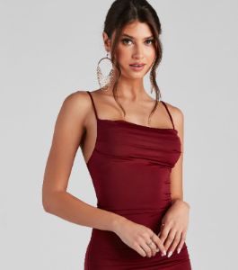 Day To Night Ruched Mini Dress sold by Windsor