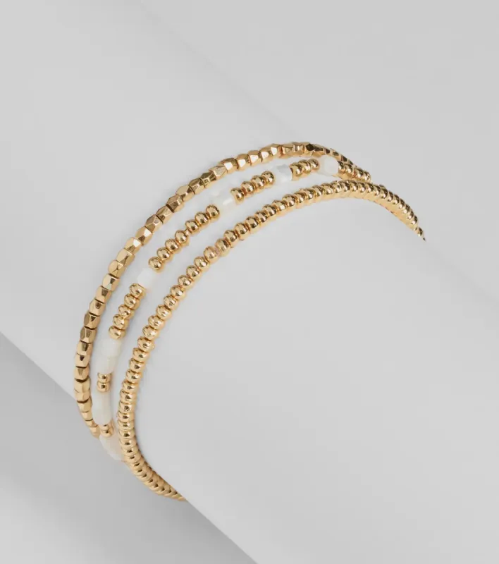 Pretty Style Beaded Stretch Bracelet Set sold by Windsor