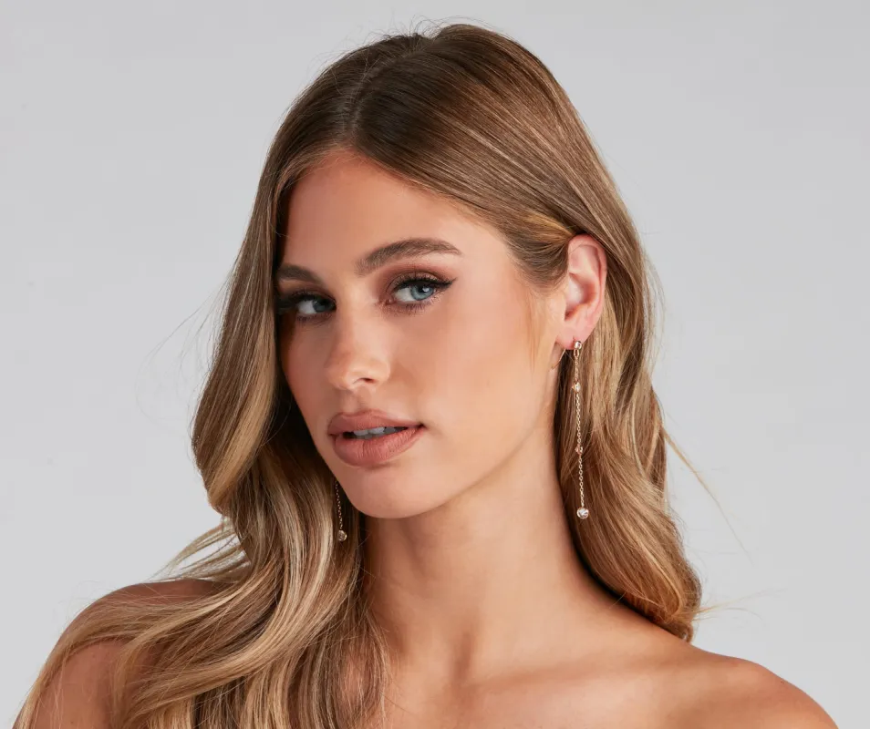 Upscale CZ Linear Earrings sold by Windsor