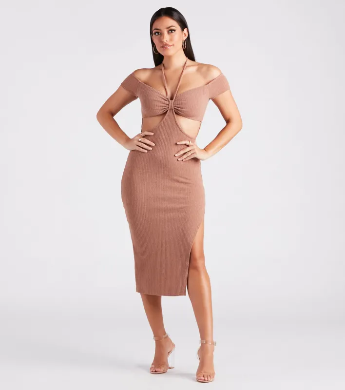 Flirtatious Charm Cutout Midi Dress sold by Windsor