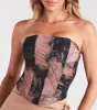 Treasure Me Strapless Printed Bustier sold by Windsor