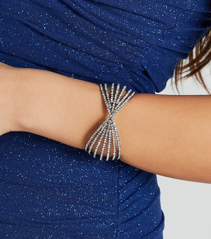 Beauty So Divine Hematite Rhinestone Bracelet sold by Windsor