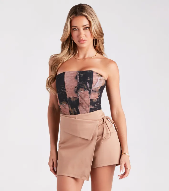 Treasure Me Strapless Printed Bustier sold by Windsor