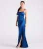 Vickie Formal Satin Scoop Neck Mermaid Dress sold by Windsor