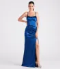 Vickie Formal Satin Scoop Neck Mermaid Dress sold by Windsor