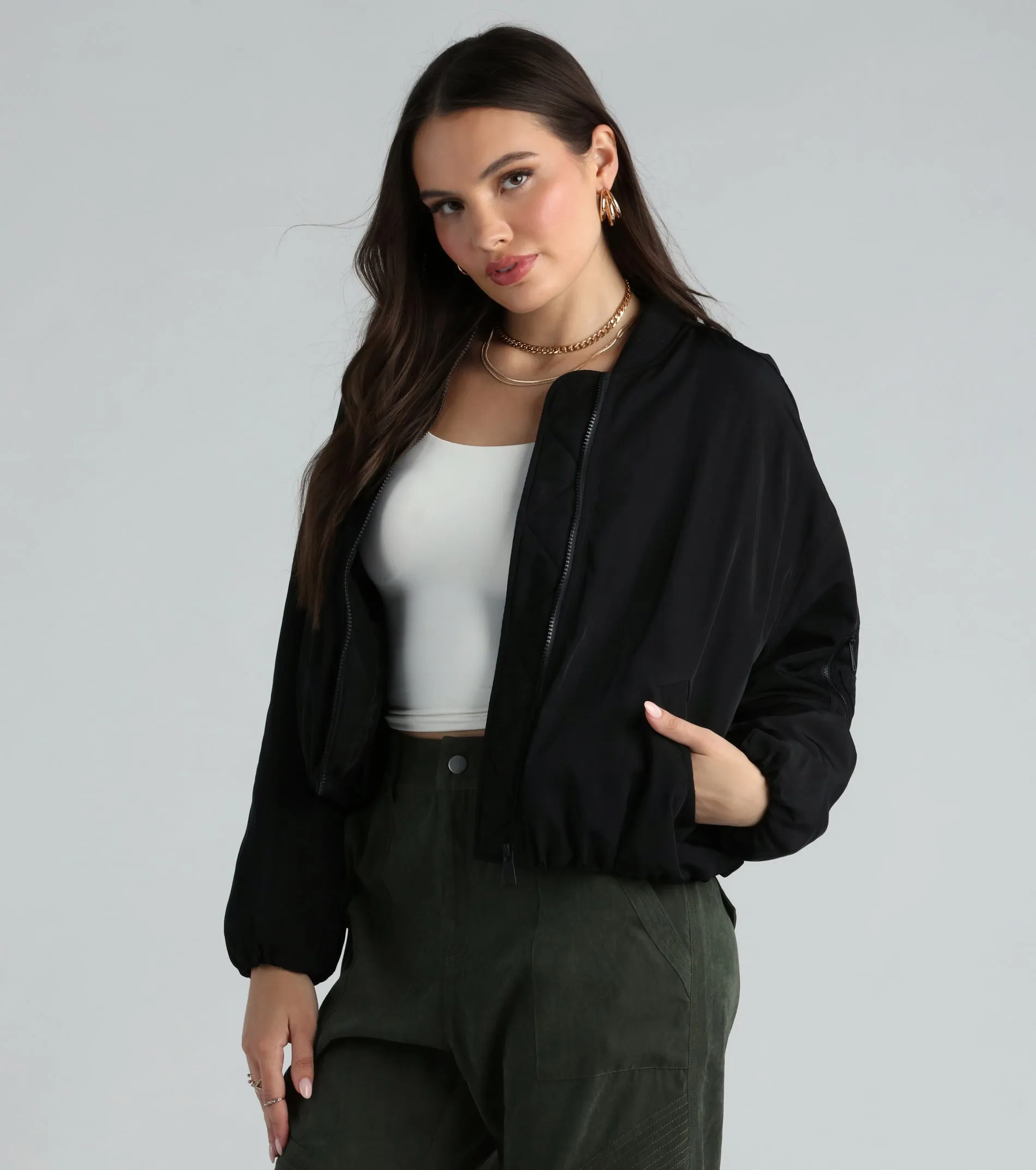 Coolest Vibes Zip-Front Bomber Jacket sold by Windsor product image thumbnail 5