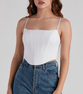 Sittin' Pretty Linen Bustier sold by Windsor