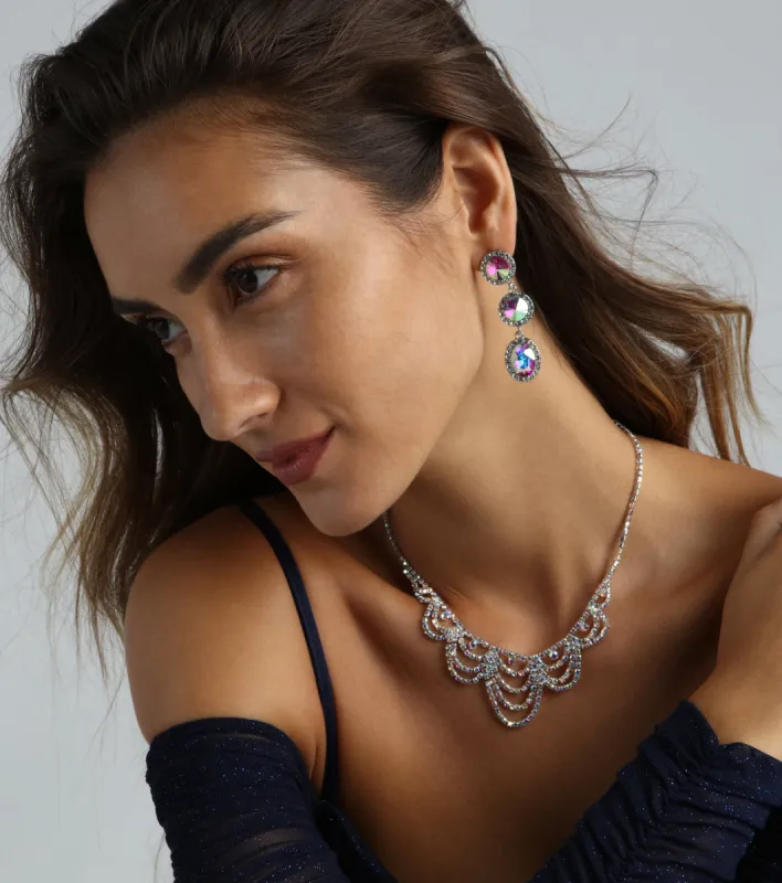 Dreamy Luxe Look Iridescent Gemstone Earrings sold by Windsor