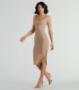 Perfect And Stylish Scoop Neck Ribbed Midi Dress sold by Windsor