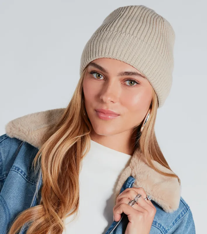 CLEARANCE - Cozy Mood Faux Fur Lined Beanie sold by Windsor