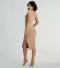 Perfect And Stylish Scoop Neck Ribbed Midi Dress sold by Windsor