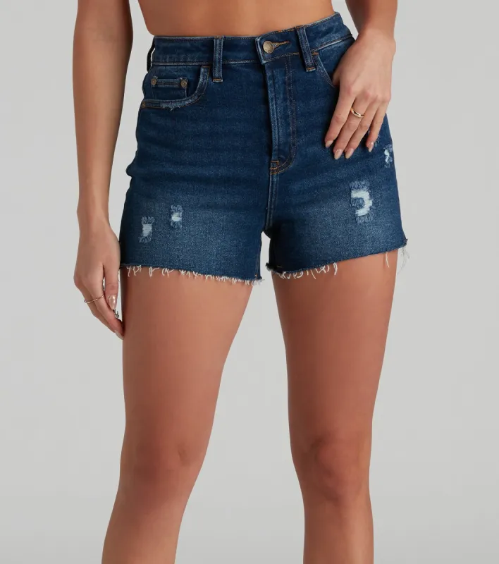 Remy High Rise Distressed Shorts By Windsor Denim sold by Windsor