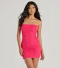 Chic Mesh Strapless Bodycon Mini Dress sold by Windsor