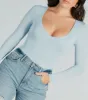 Smooth Silhouette V-Neck Long Sleeve Bodysuit sold by Windsor