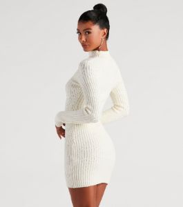 Winter Bliss Cutout Sweater Dress sold by Windsor