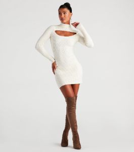 Winter Bliss Cutout Sweater Dress sold by Windsor