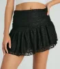 Sweet Talking Lace Ruffle Mini Skirt sold by Windsor