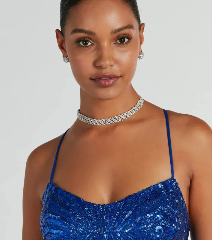 Simply Stunning Rhinestone Choker Necklace sold by Windsor