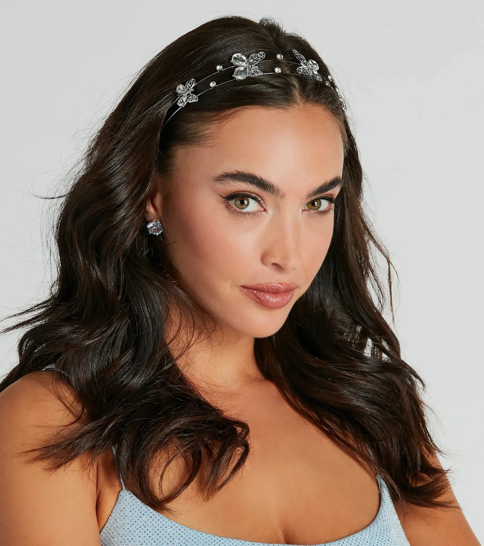 Sensational Charm Butterfly Rhinestone Headband sold by Windsor