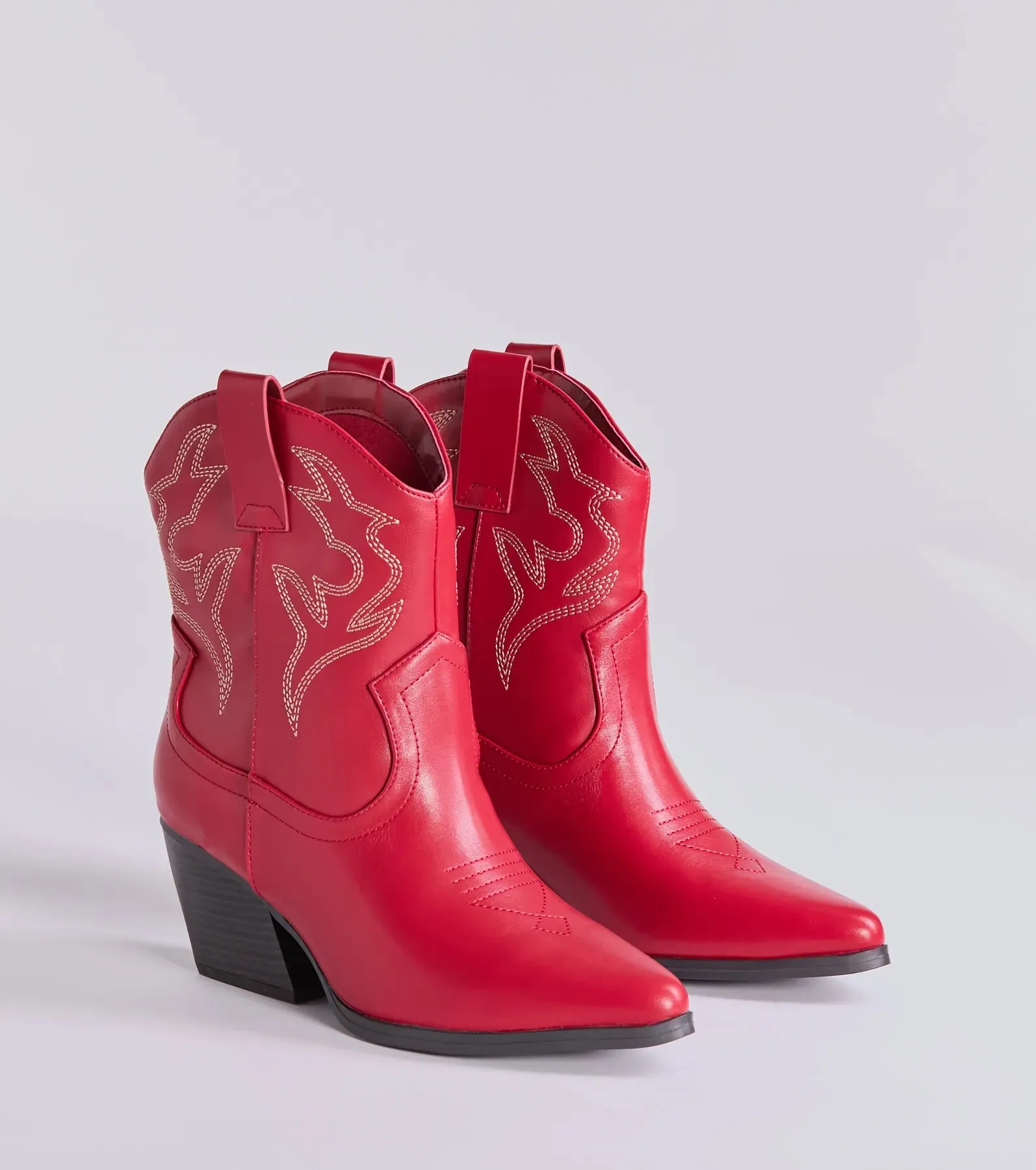 PLACEHOLDER - Pay A Visit Western Faux Leather Booties sold by Windsor