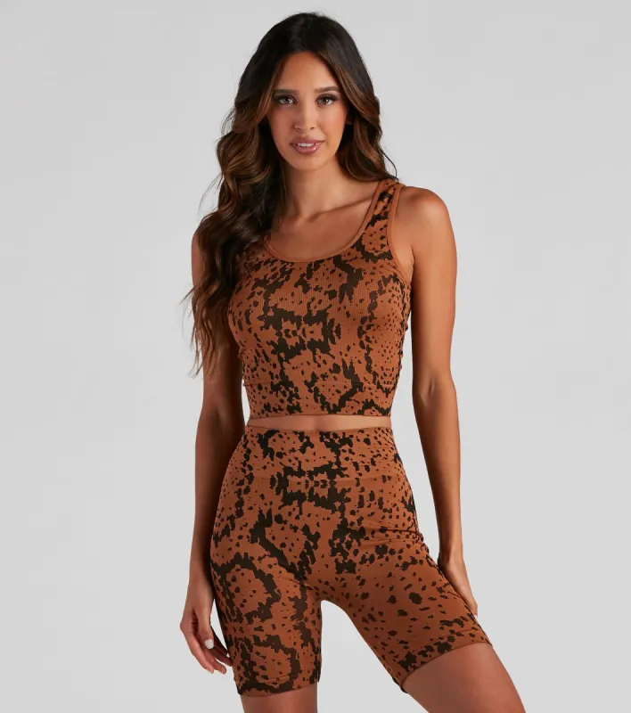 Slay In Snake Seamless Longline Bralette sold by Windsor