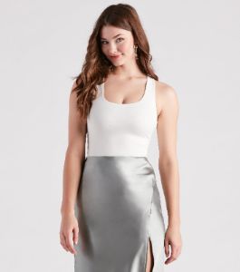 Smooth Silhouette Scoop Neck Tank Top sold by Windsor