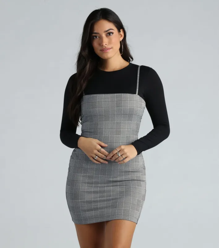 Check It Out Gingham Plaid Mini Dress sold by Windsor