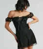 Lovely In Lace Ruffled Puff Sleeve Mini Dress sold by Windsor