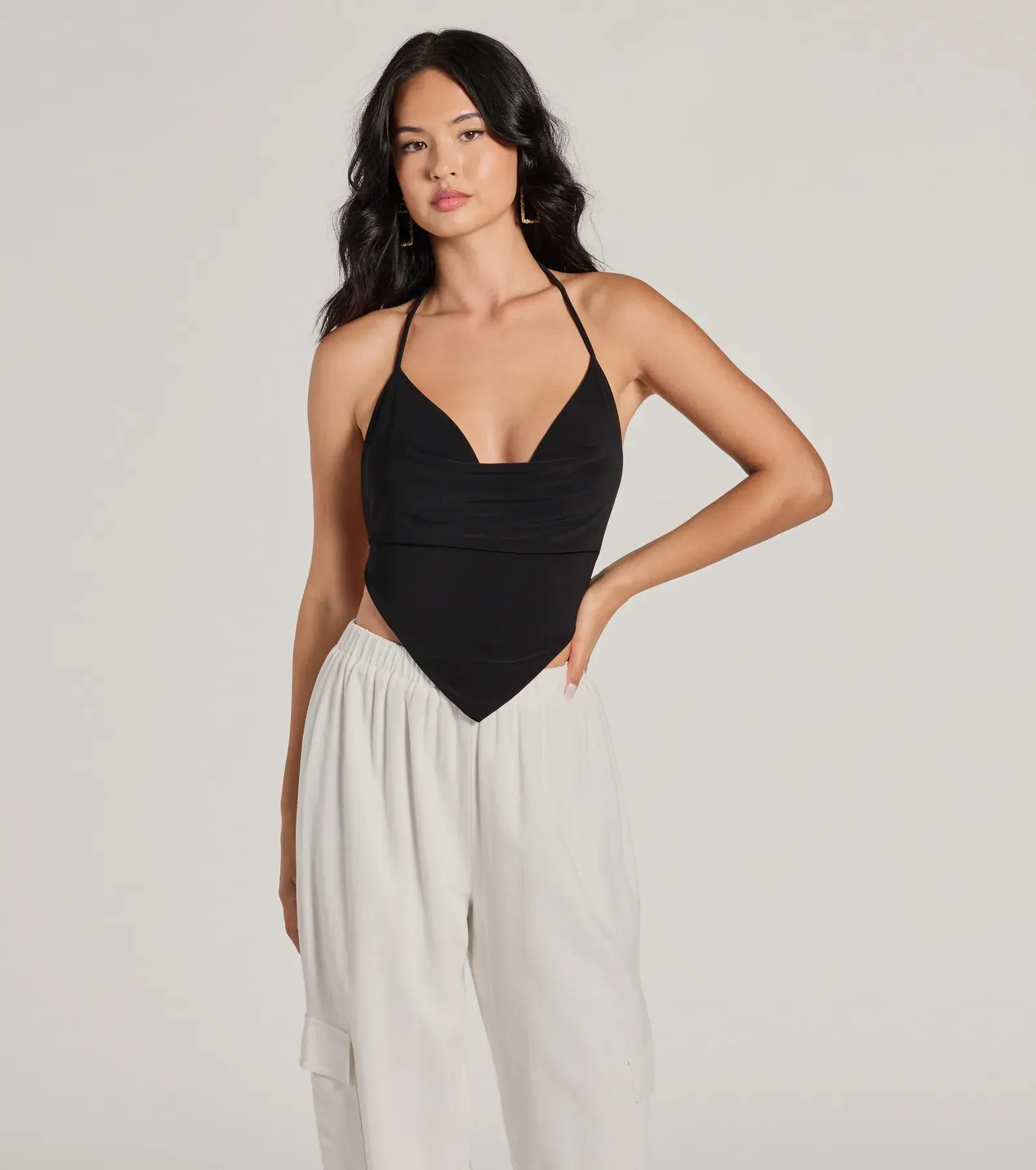 Sunny Day Cute Halter Open Back Crop Top sold by Windsor product image thumbnail 5