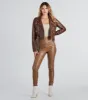 CLEARANCE - Edgy Babe Coated Faux Leather Skinny Pants sold by Windsor