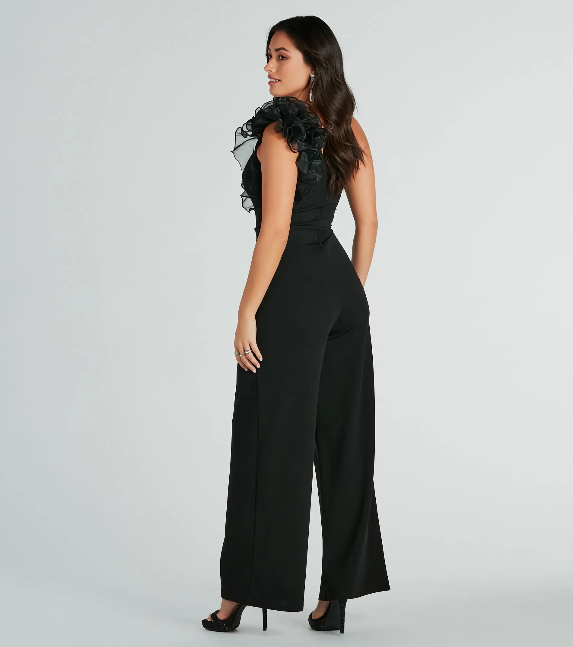 Editorial Babe One-Shoulder Ruffle Jumpsuit sold by Windsor product image thumbnail 2