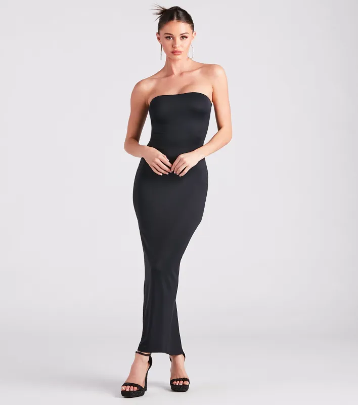 Casually Chic Smooth Knit Fitted Maxi Dress sold by Windsor