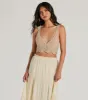 Sunset Serenity V-Neck Crochet Crop Top sold by Windsor