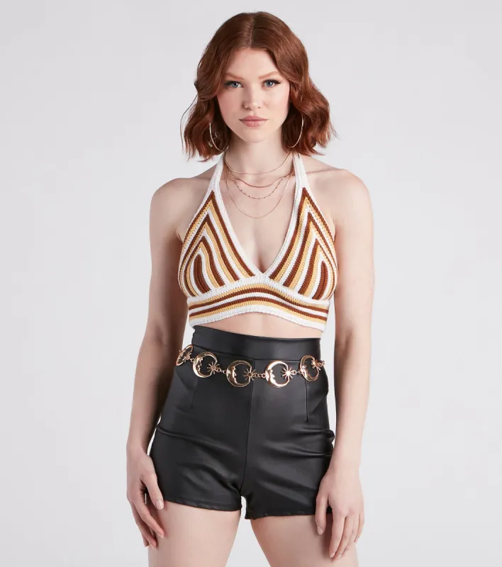 Under The Night Sky Moon And Star Chain Belt sold by Windsor