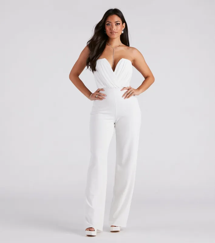 Such A Chic Vibe Strapless Jumpsuit sold by Windsor