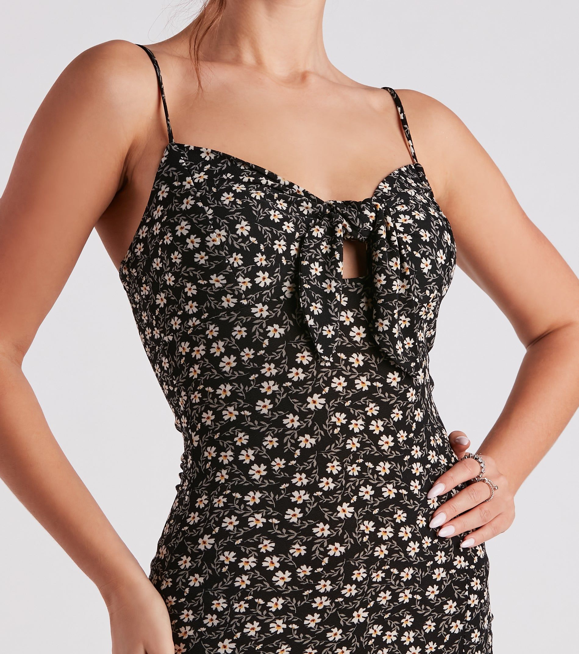 Spring Fling Ditsy Floral Midi Dress sold by Windsor product image thumbnail 4