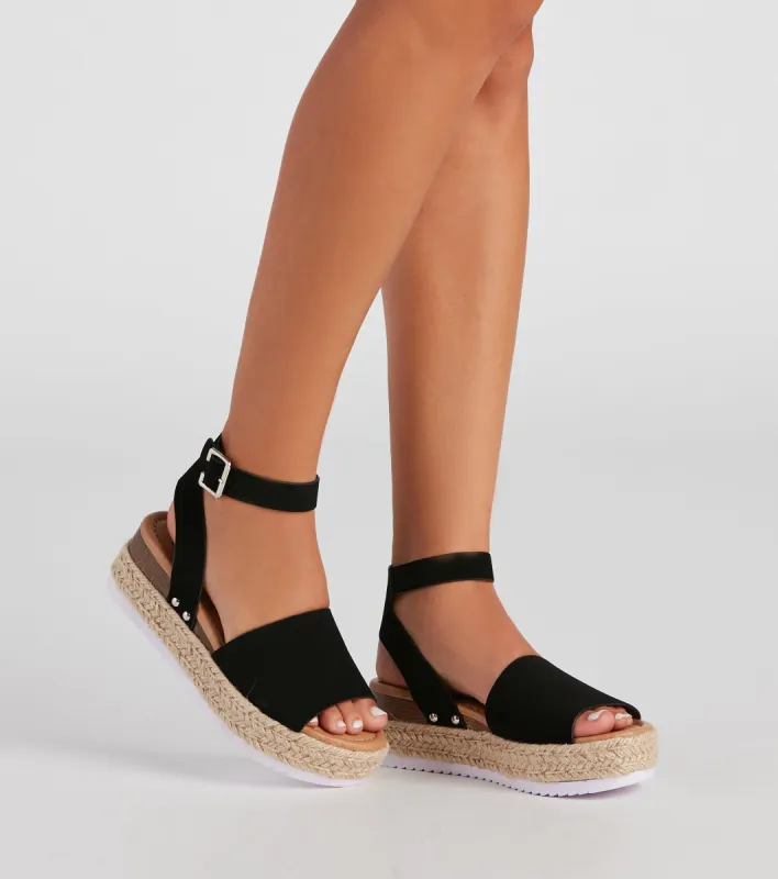 Effortless Nubuck Espadrille Sandals sold by Windsor